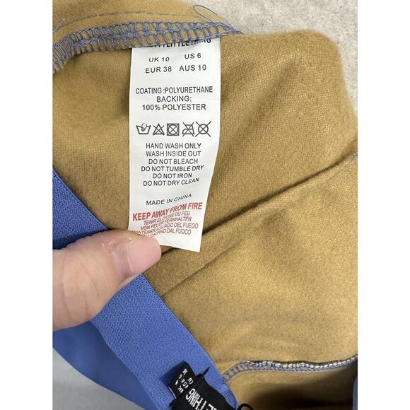 Pretty Little Thing Pants Womens‎ Size 6 Faux Leather Cornflower Blue - Picture 10 of 11